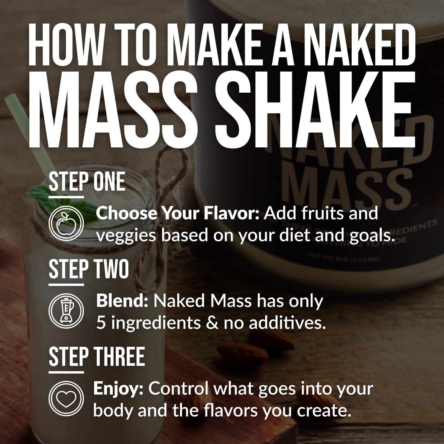 Naked Mass Gainer - All Natural Weight Gainer Protein Powder

