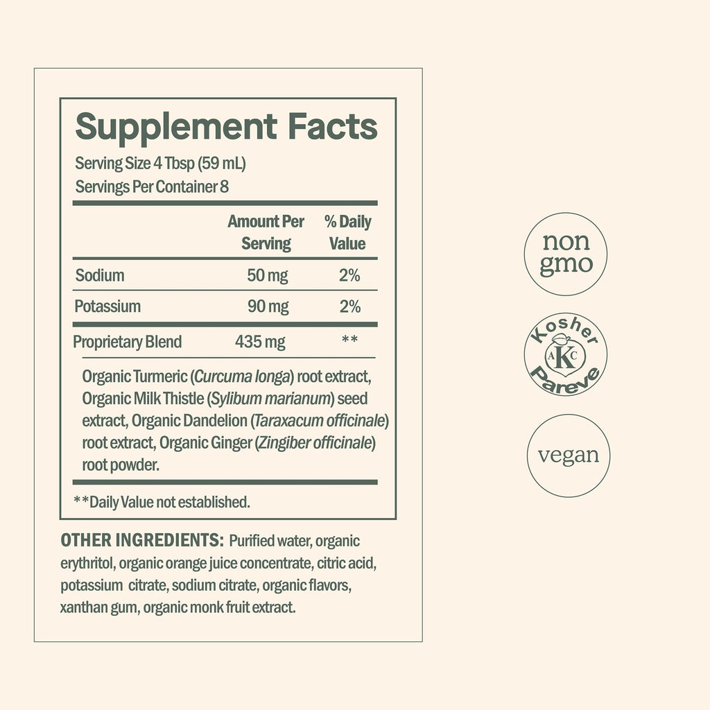 Dose Liver Detox with Milk Thistle Turmeric & Orange

