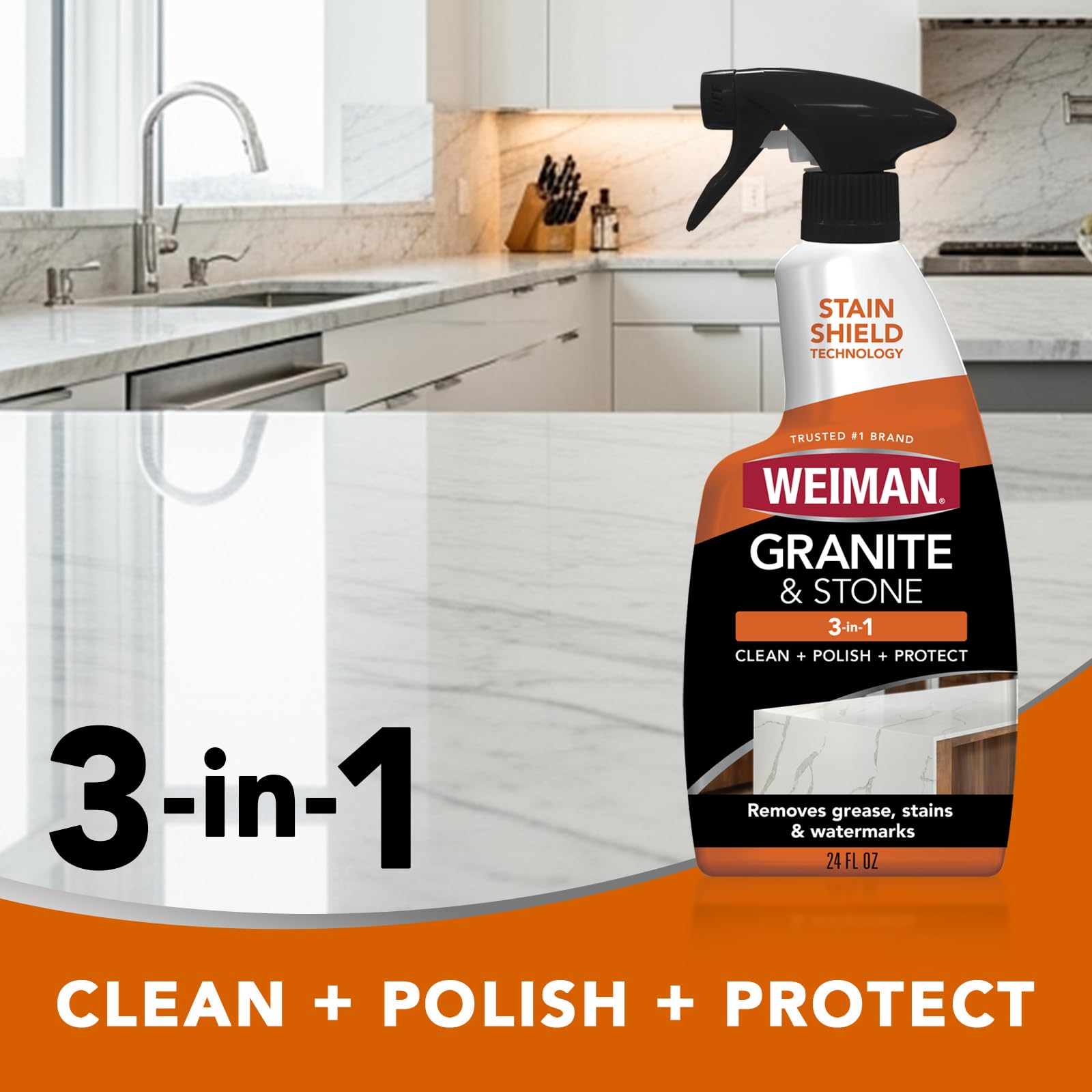 Weiman Granite & Stone Cleaner 3-in-1

