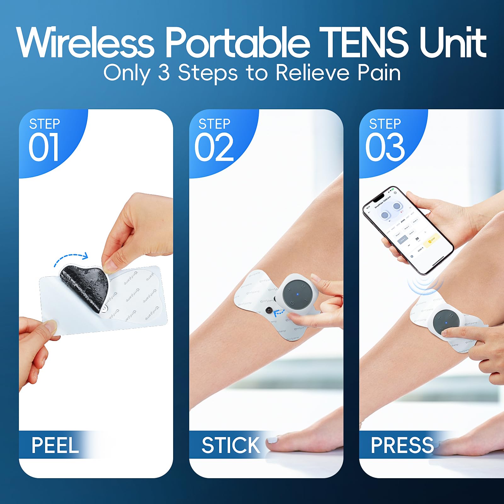 Comfytemp Wireless TENS Unit | Cordless Muscle Stimulator

