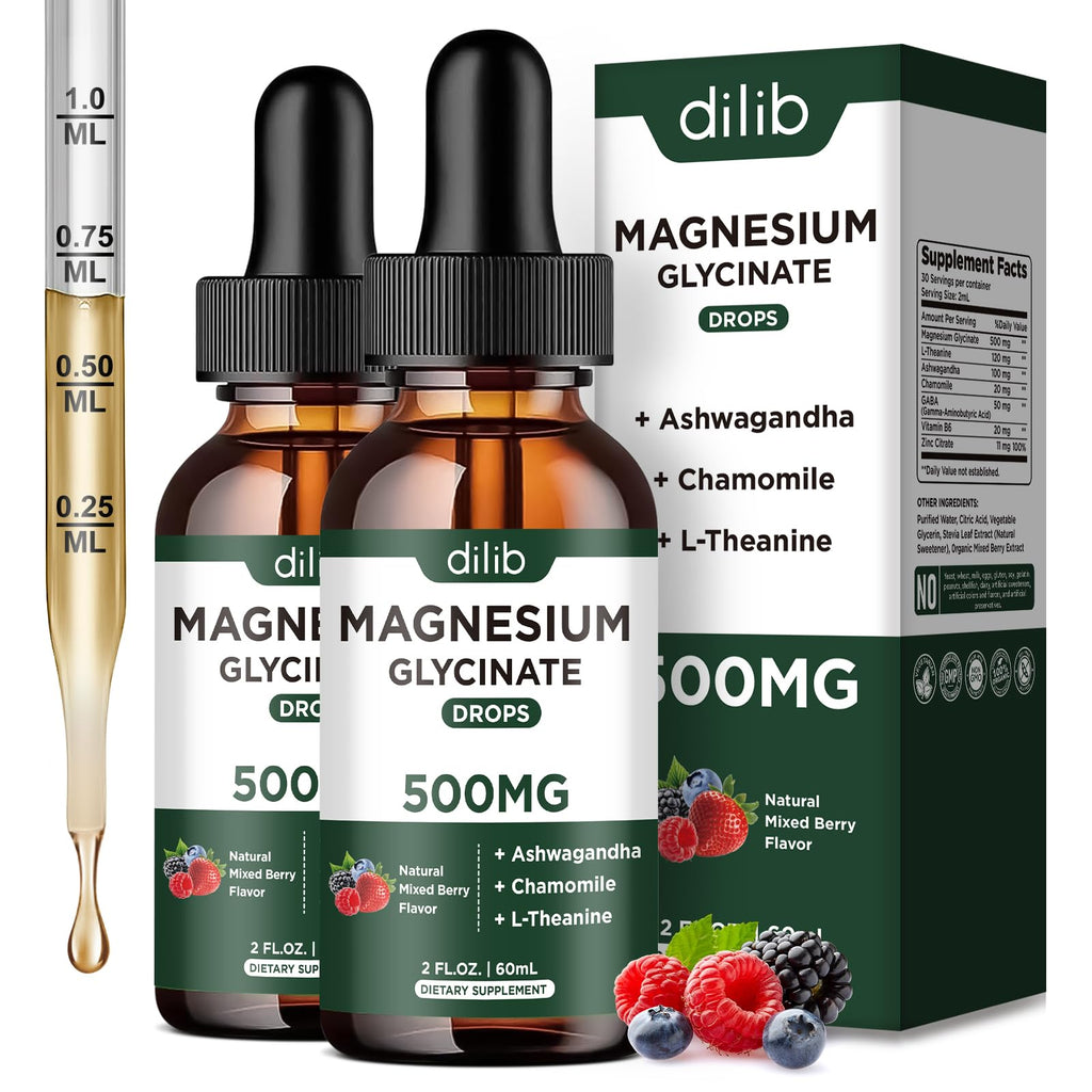 Magnesium Glycinate Liquid Drops with Ashwagandha L-Theanine
