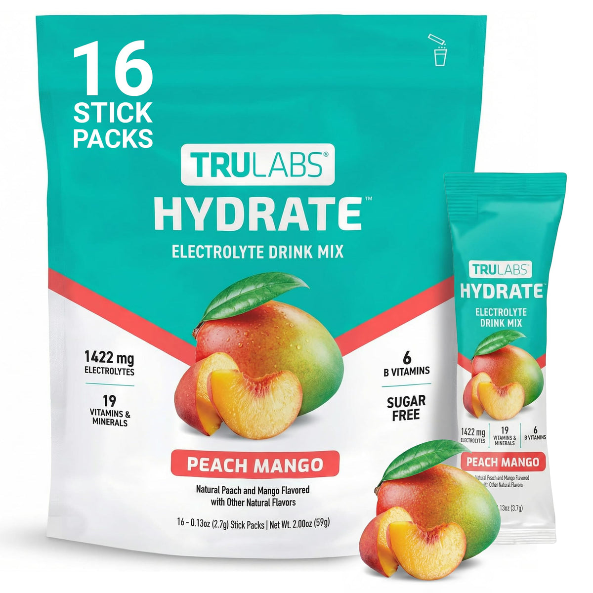 TRULABS Hydrate Electrolyte Drink Mix – Sugar-Free On-the-Go