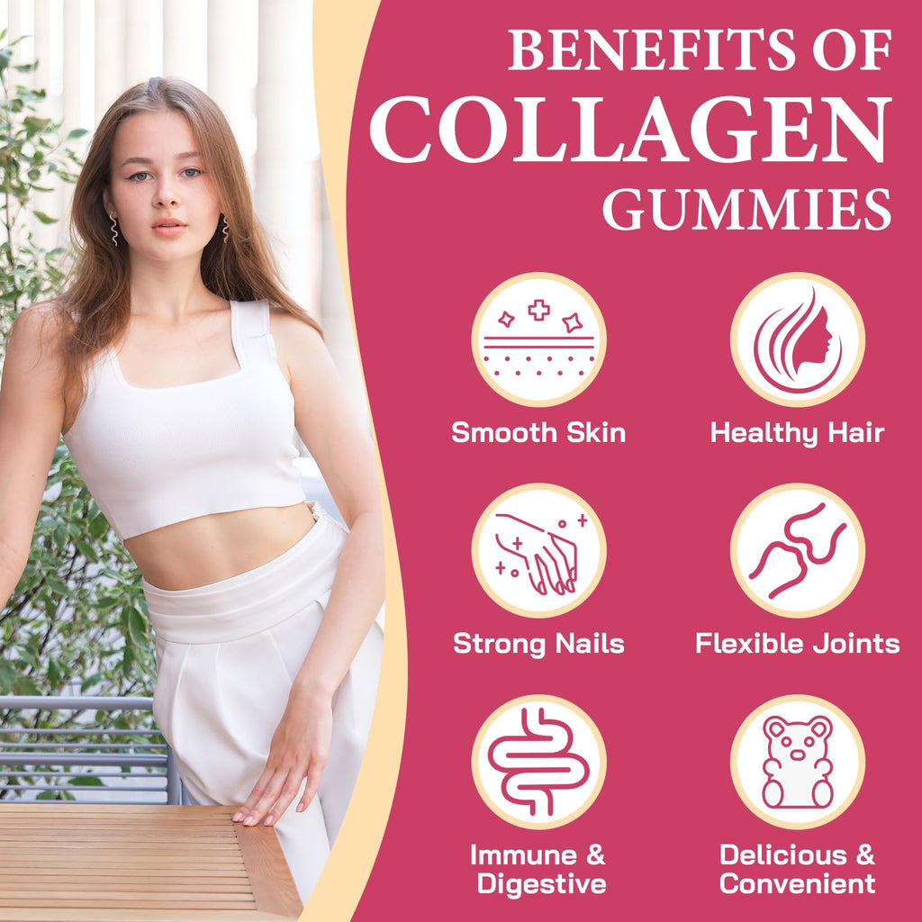 Hydrolyzed Collagen Gummies for Skin, Hair, Nails and Joints

