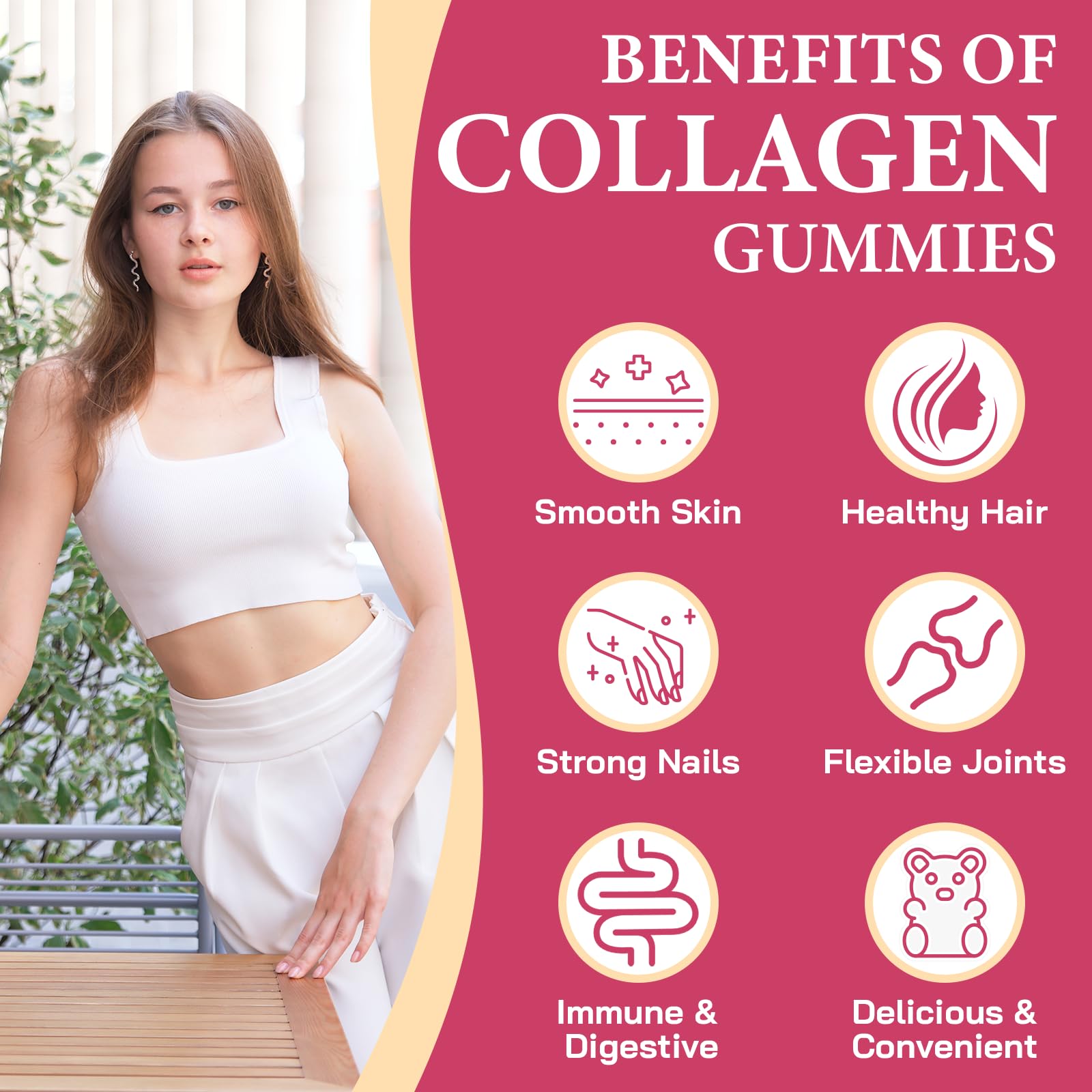 Hydrolyzed Collagen Gummies for Skin, Hair, Nails and Joints

