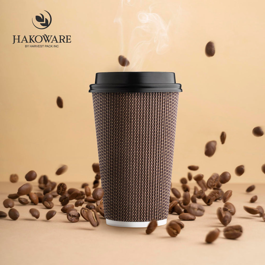 Harvest Pack 16 oz Disposable Coffee Cups with Lids

