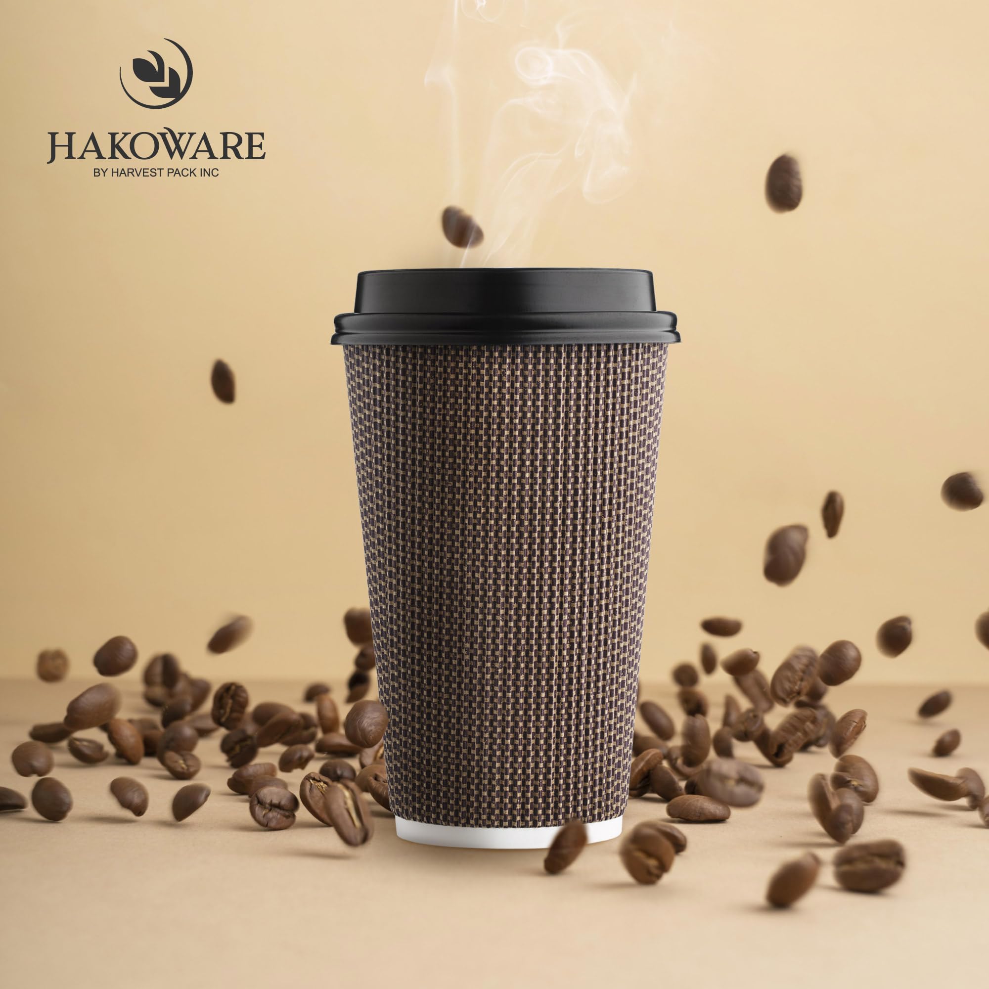 Harvest Pack 16 oz Disposable Coffee Cups with Lids


