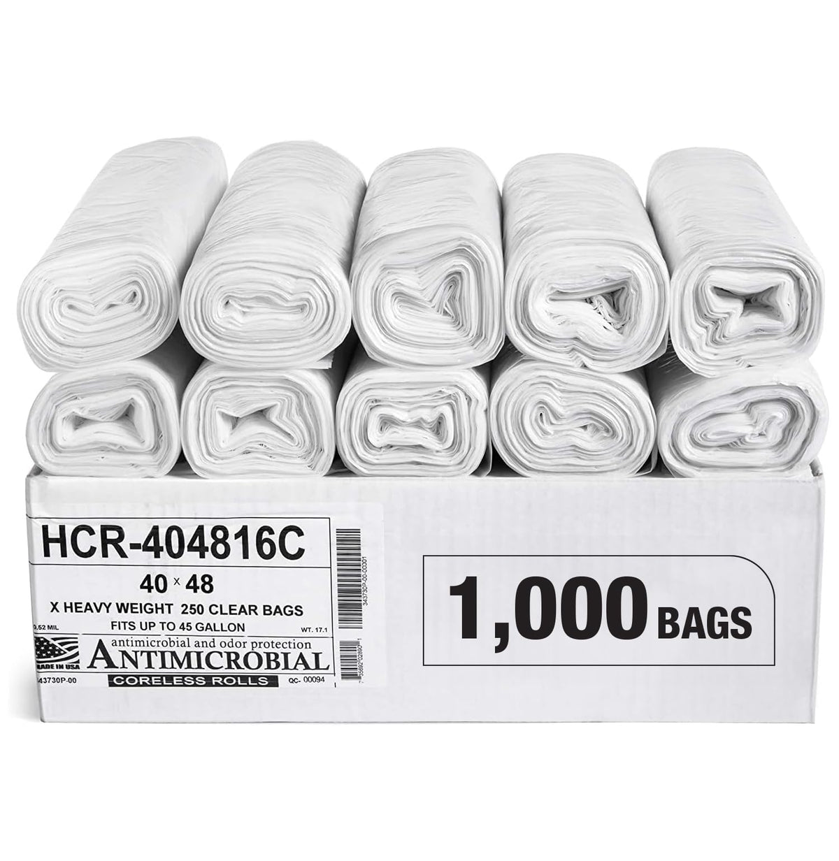 Aluf Plastics High Density Trash Bags - Heavy-Duty
