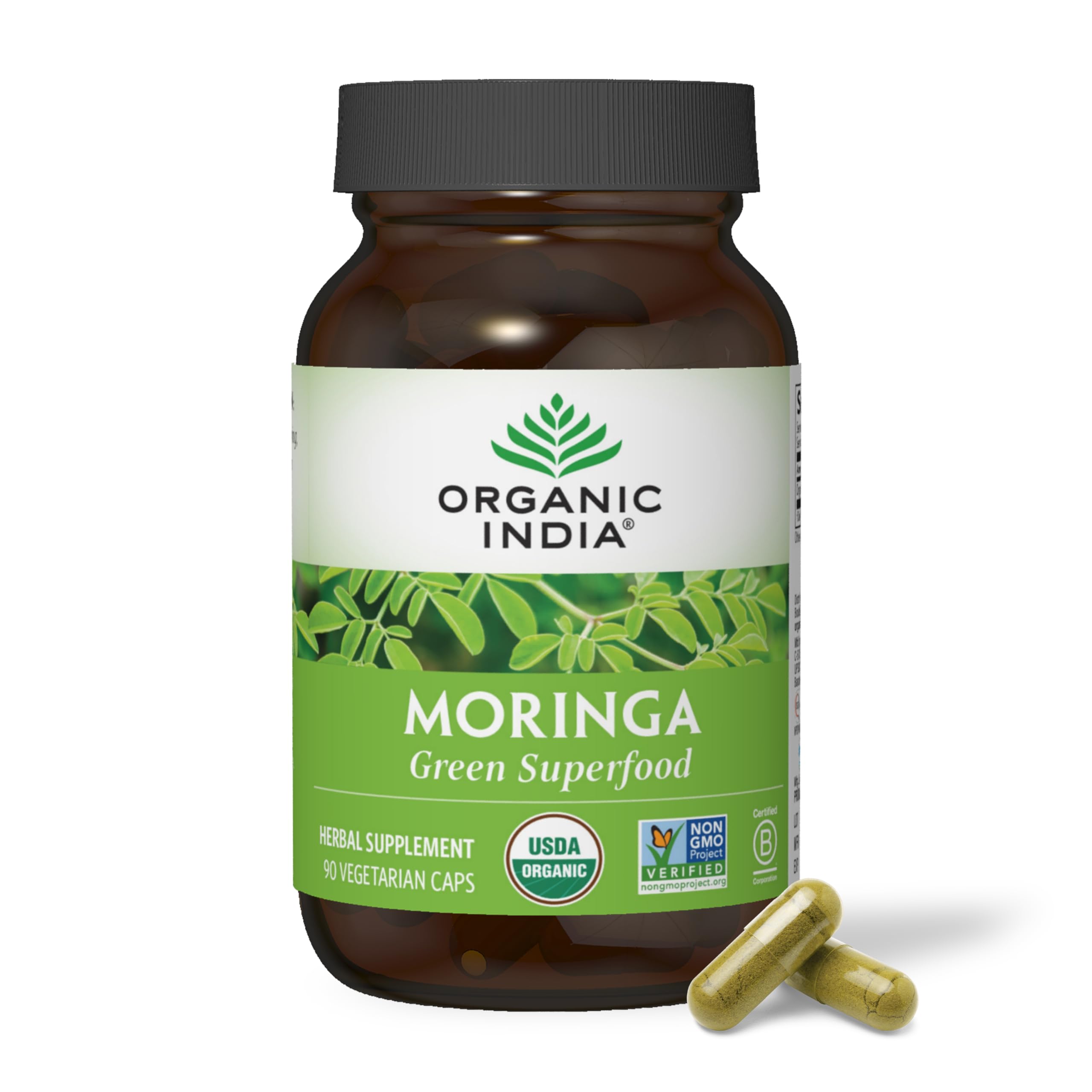 Organic India Moringa Herbal Supplement - Green Superfood

