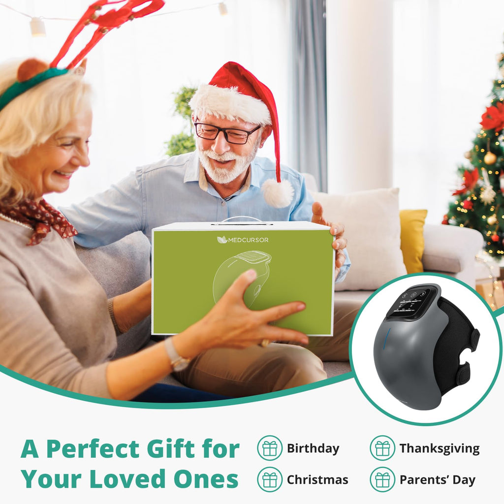 Medcursor Knee Massager with Heat Cordless 3-Mode Massage

