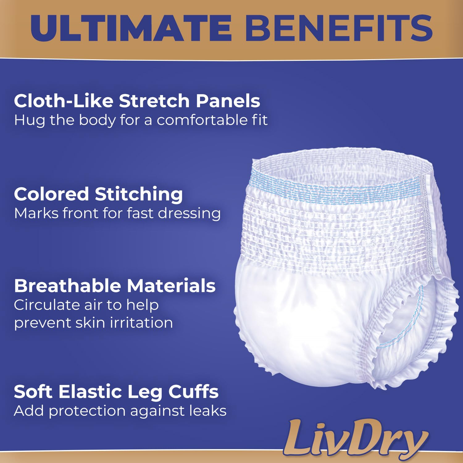 LivDry Adult Incontinence Underwear - Max Absorbent

