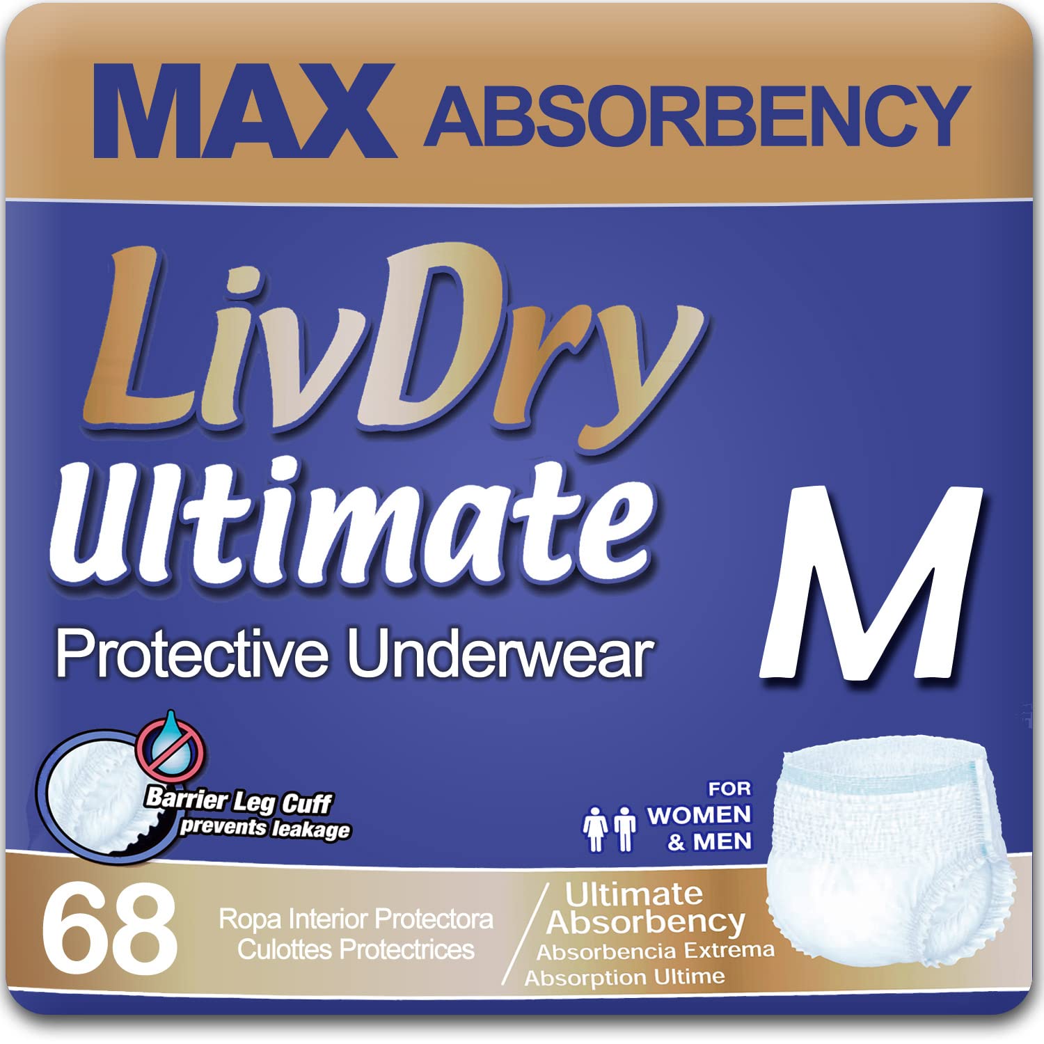 LivDry Adult Incontinence Underwear - Max Absorbent

