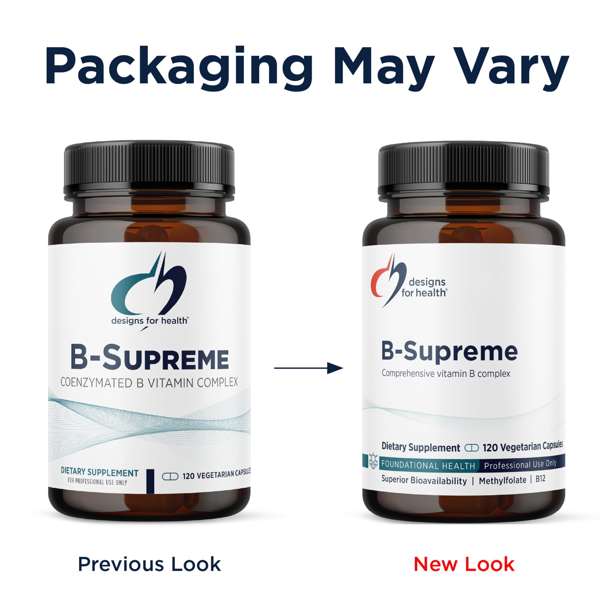 Designs for Health Methylated Vitamin B Complex Capsules

