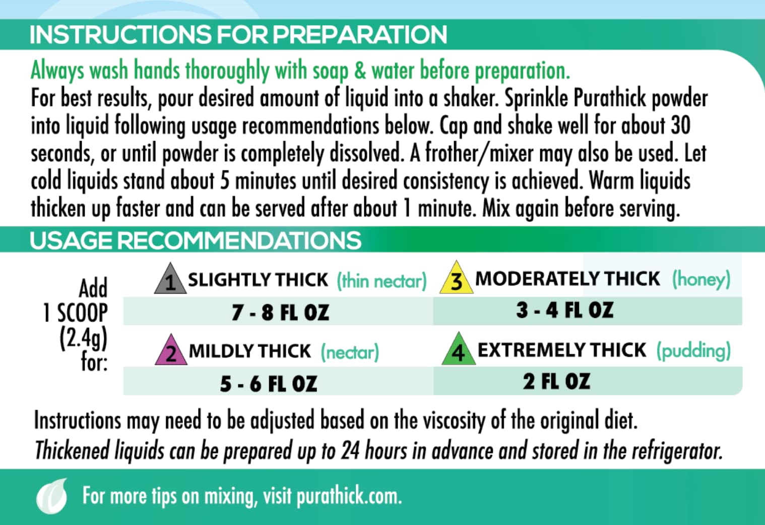 Purathick Natural Thickener for Dysphagia - Thickens Liquids

