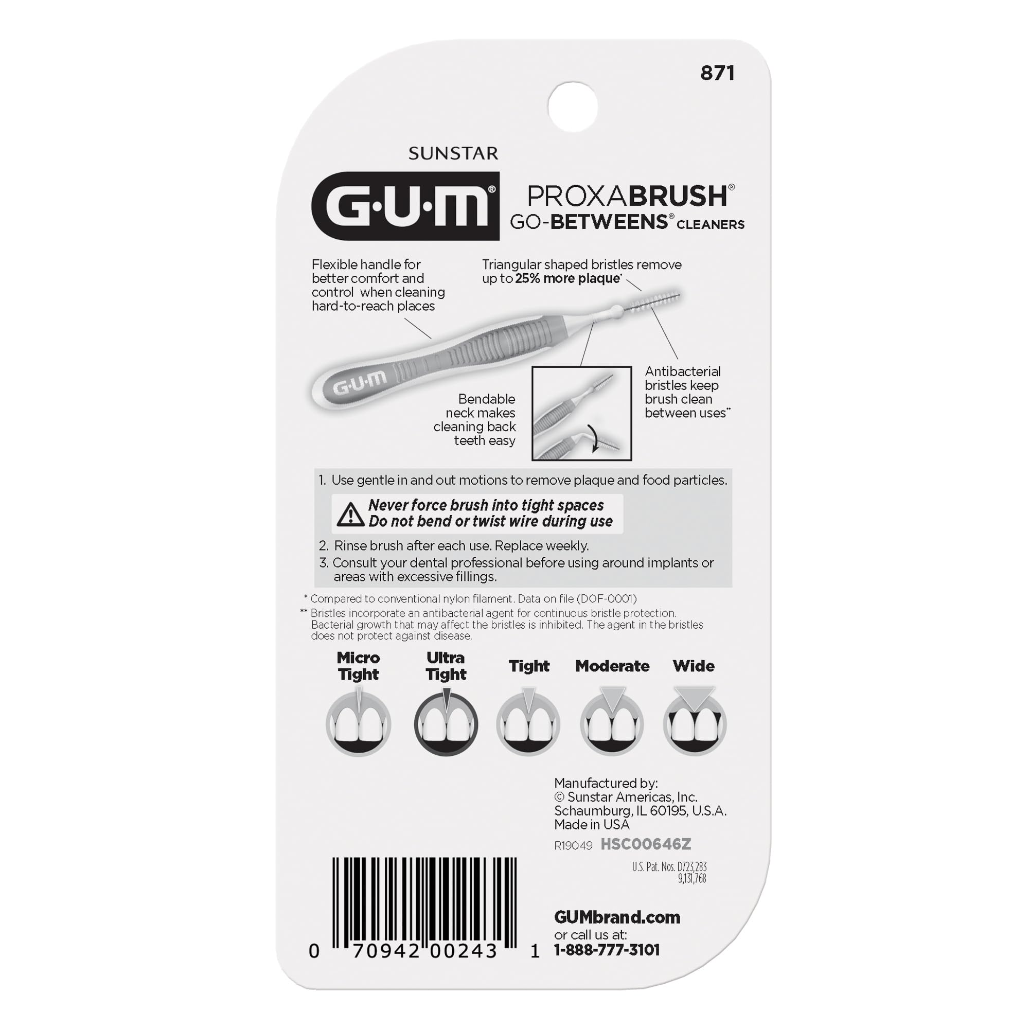 GUM Proxabrush Go-Betweens Ultra Tight Interdental Brushes

