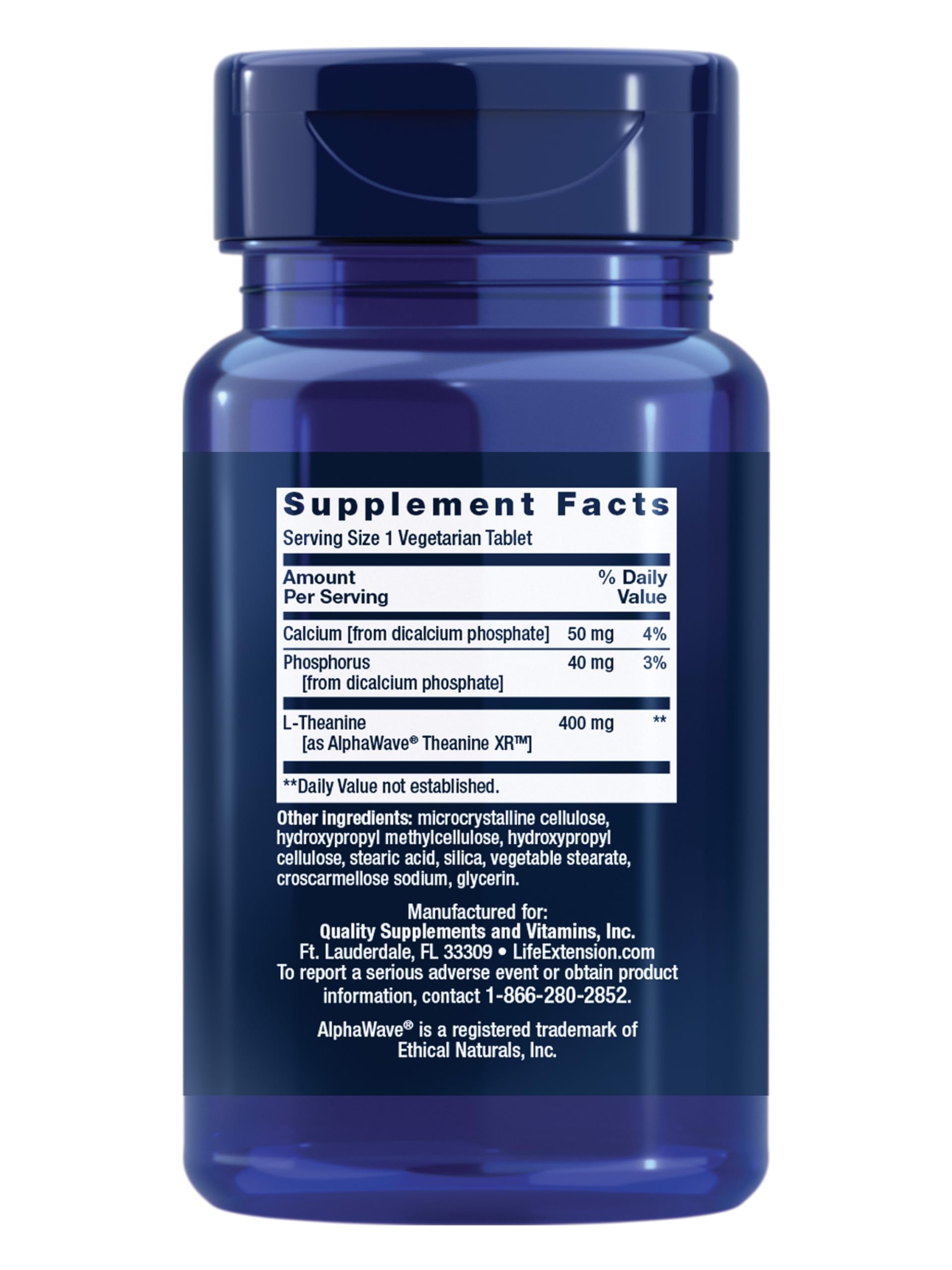 Life Extension Theanine XR Stress Relief Calming Supplement

