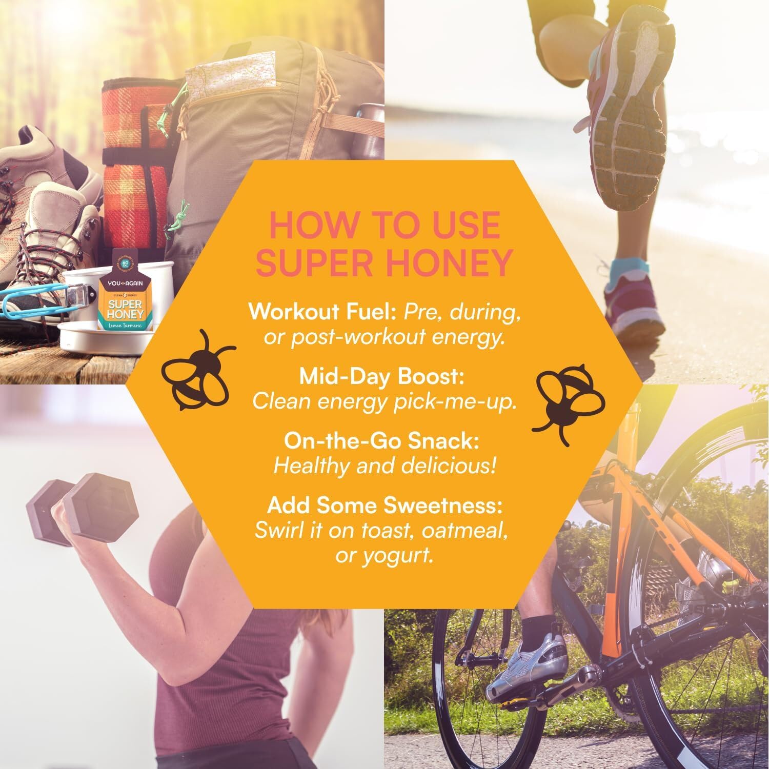 Super Honey Gel by You Again – Natural Energy for Athletes

