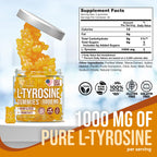 Joyli L Tyrosine Gummies 1000mg - Vegan Gluten-Free Focus

