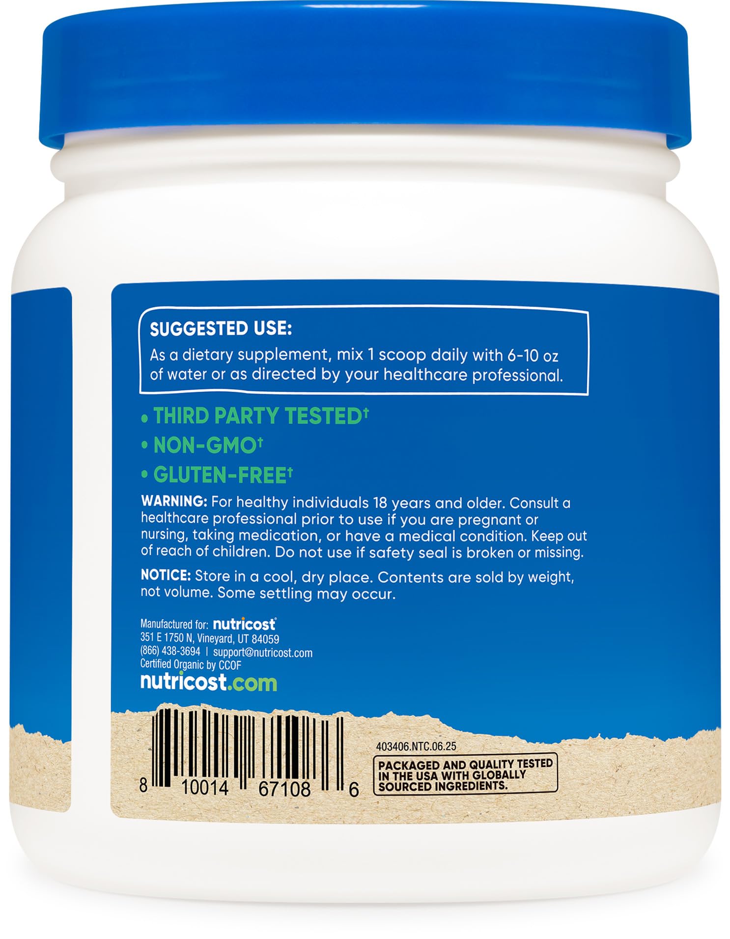 Nutricost Organic Inulin Powder - Prebiotic Fiber

