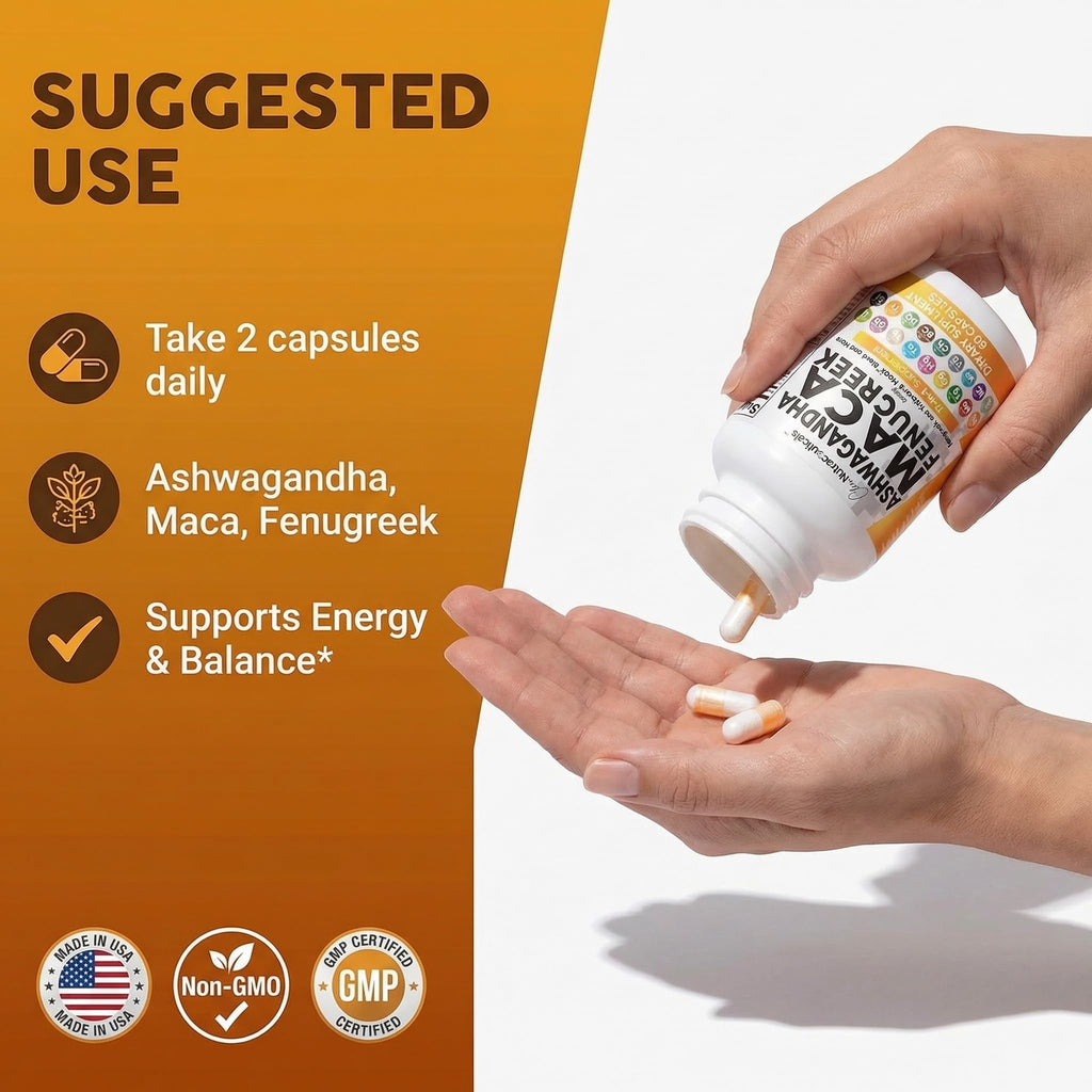 Clean Nutraceuticals Ashwagandha Maca Root Supplement

