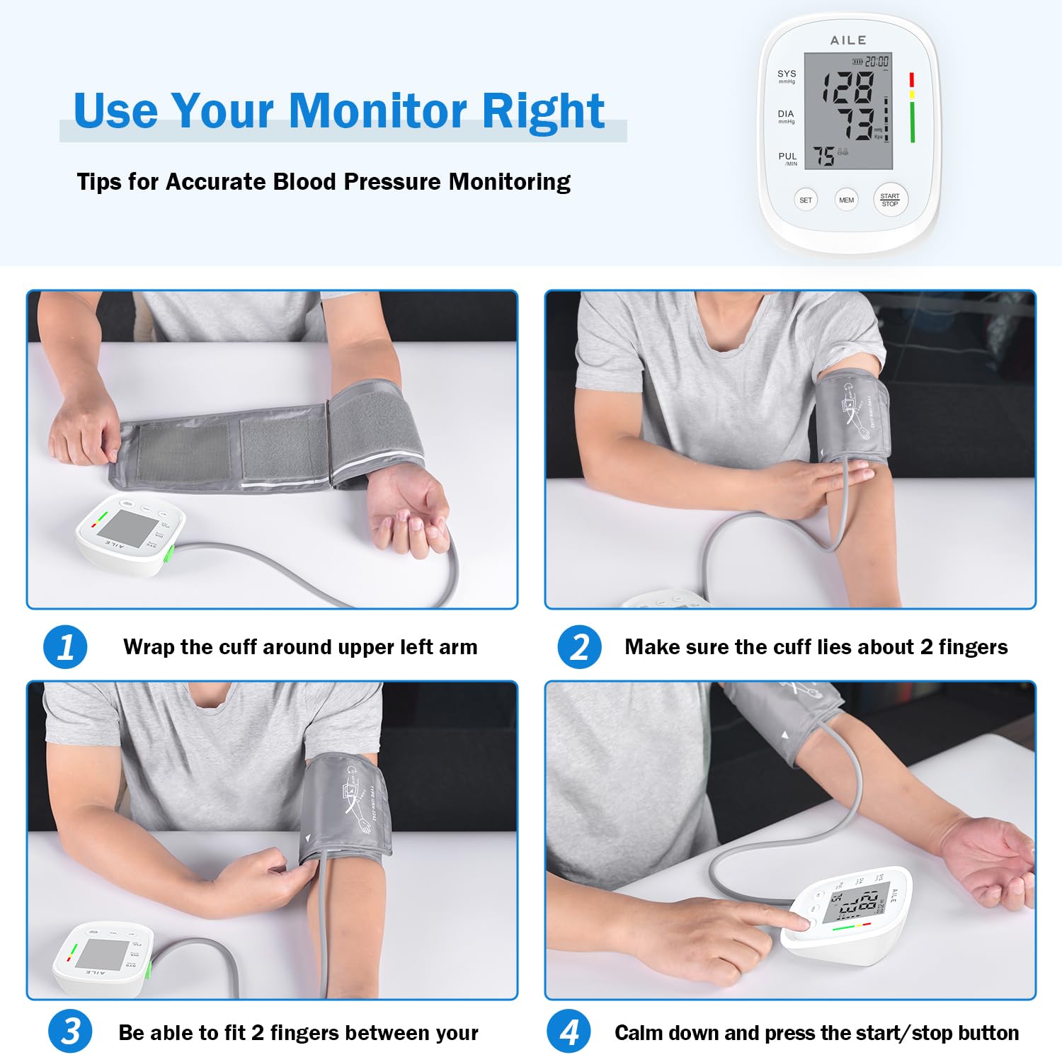 AILE Blood Pressure Monitor for Home Use

