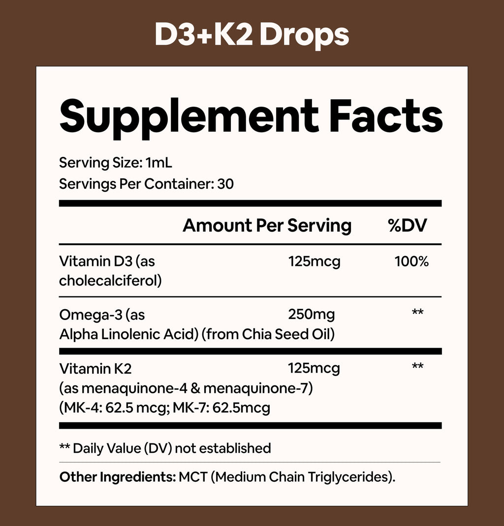 D3 K2 Liquid Drops by Black Girl Vitamins – Immune Support

