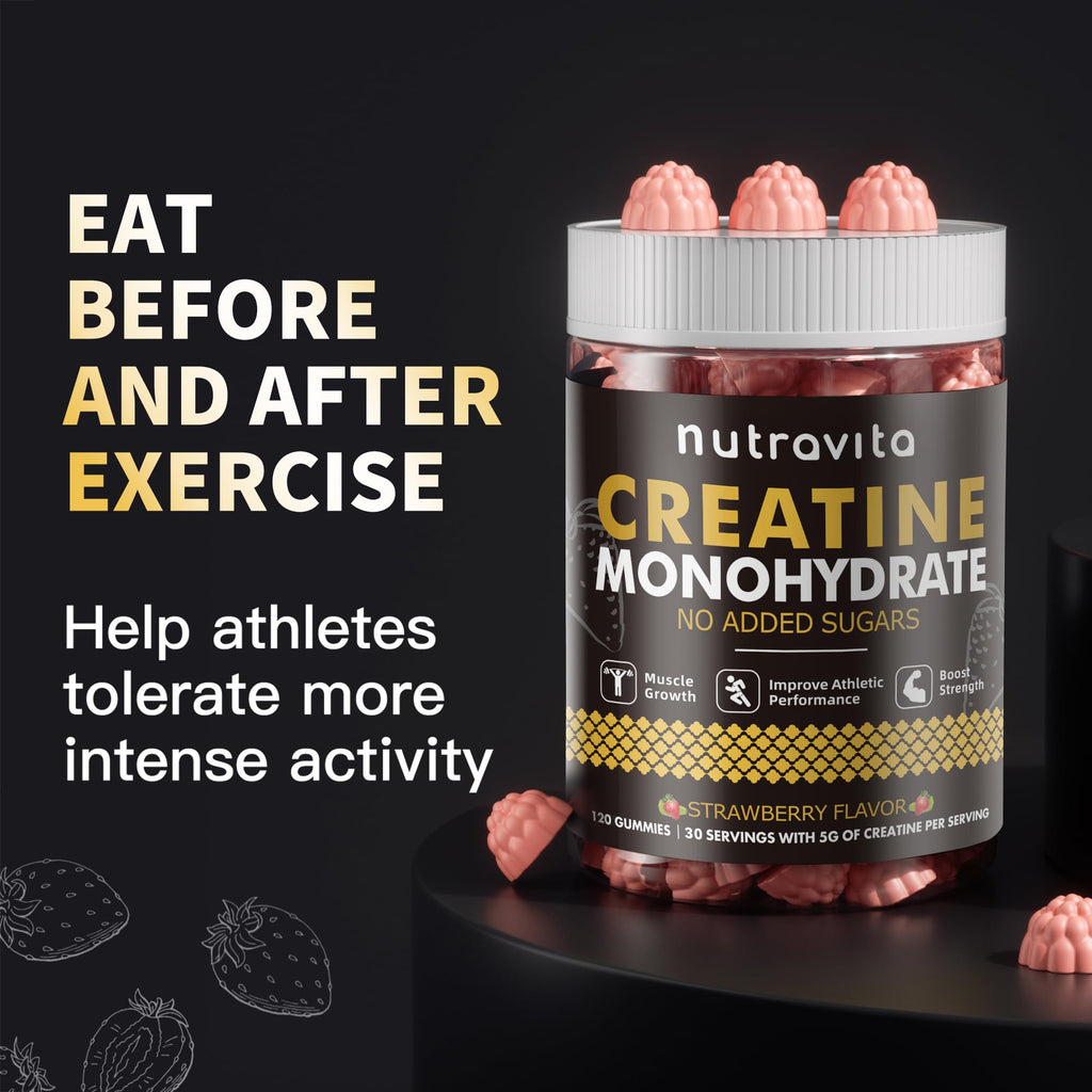 Nutravita Creatine Monohydrate Gummies NSF Certified

