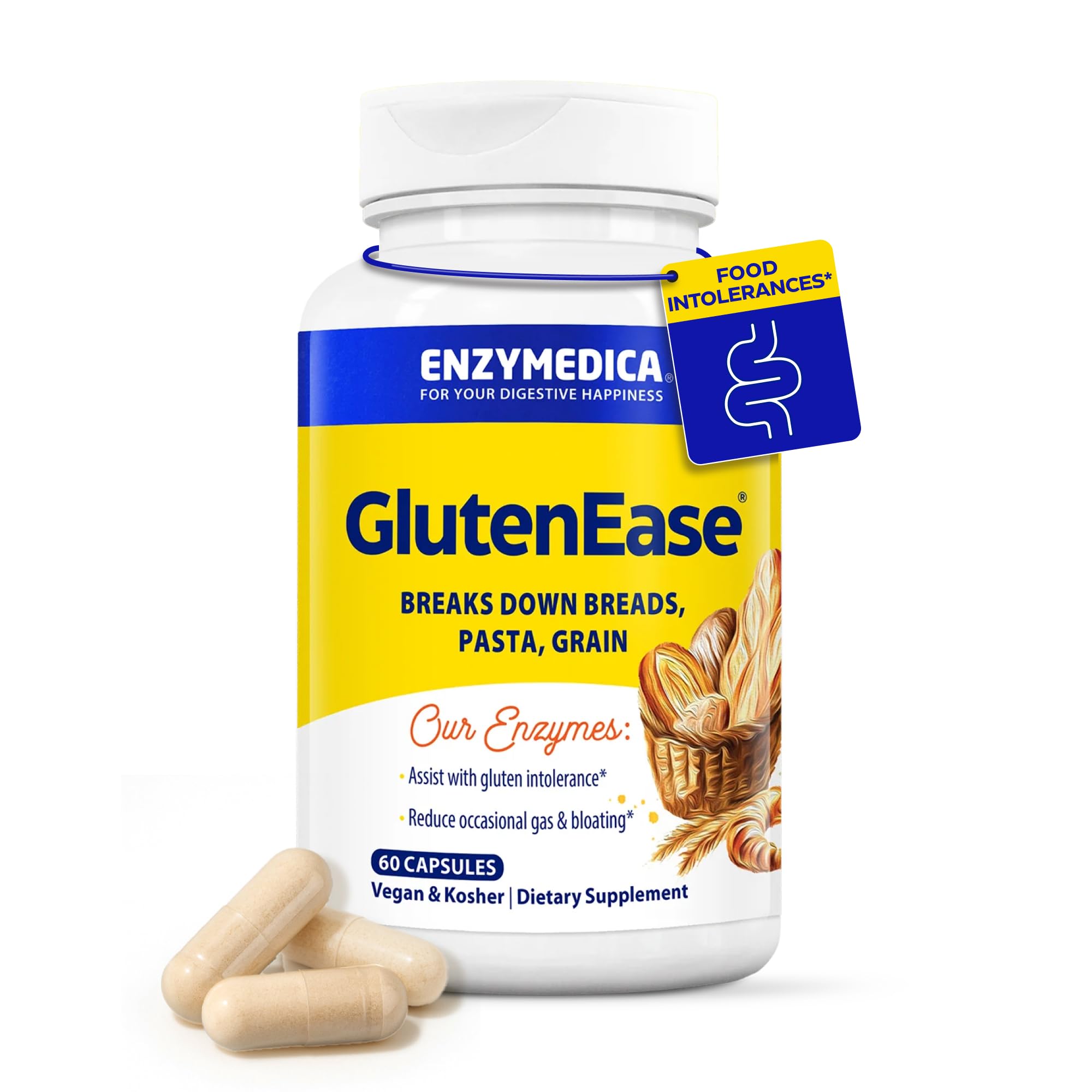 GlutenEase Digestive Enzyme for Gluten & Casein | Enzymedica

