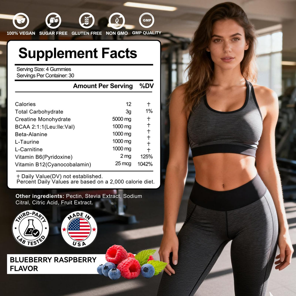 ooioo Creatine Monohydrate Gummies - Sugar Free & Vegan

