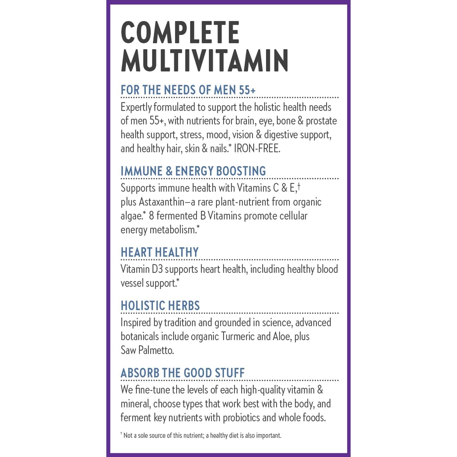 New Chapter One Daily Every Man's 55+ Multivitamin

