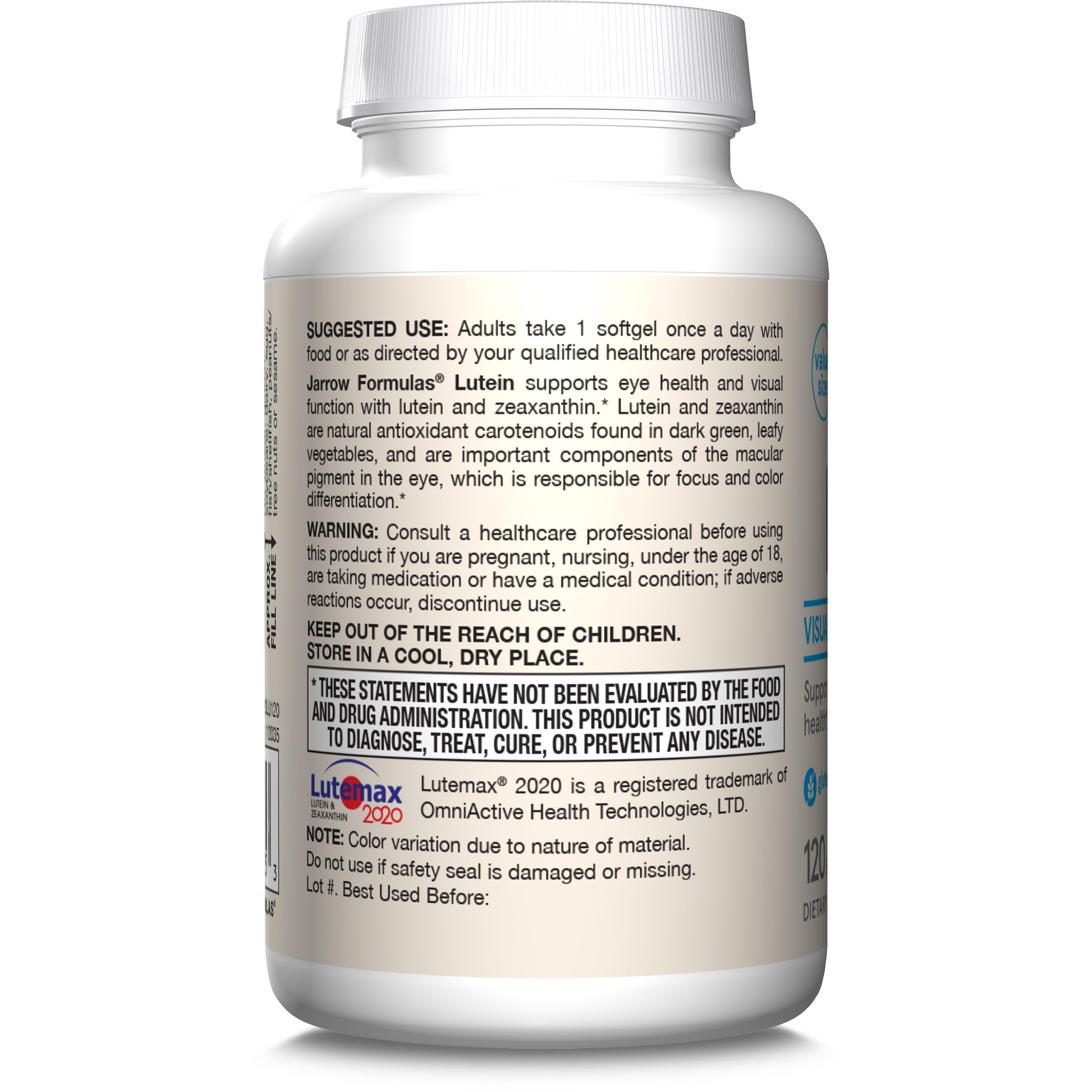 Jarrow Lutein with Zeaxanthin Softgels for Eye Health

