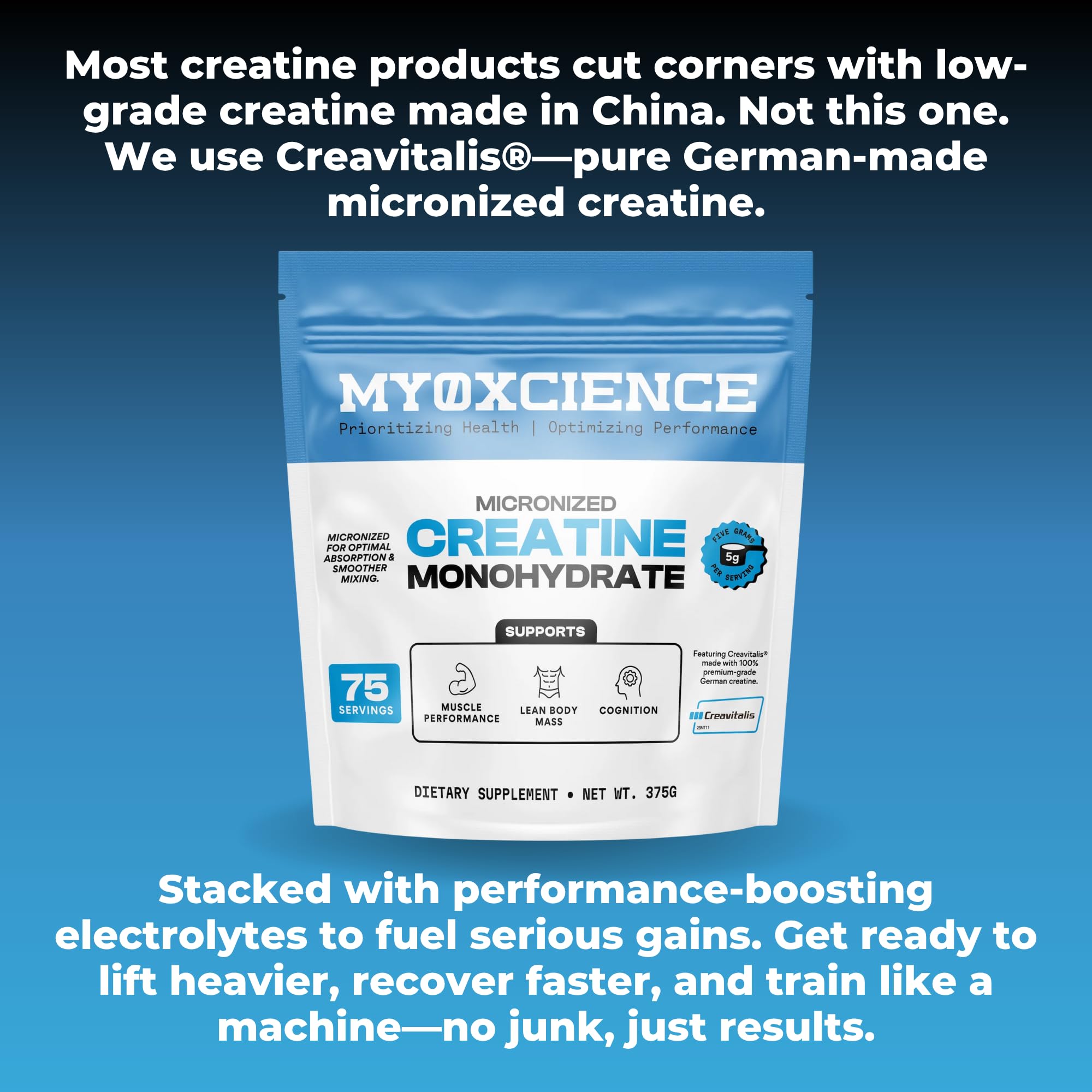 MYOXCIENCE Micronized Creavitalis Creatine Monohydrate

