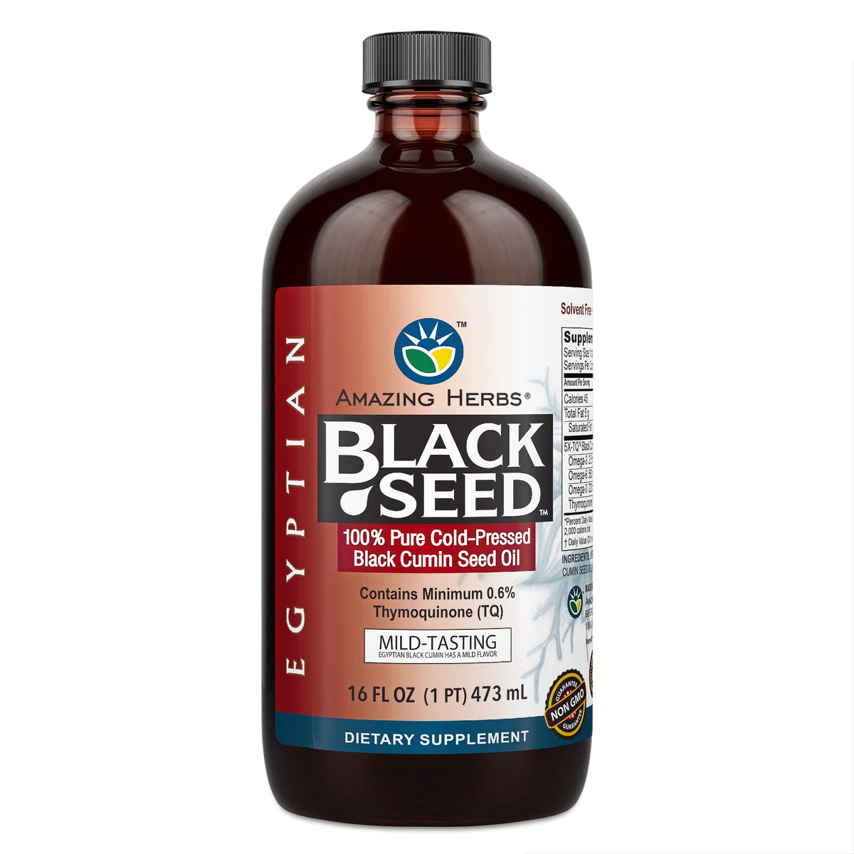 Amazing Herbs Black Seed Oil Liquid Dietary Supplement