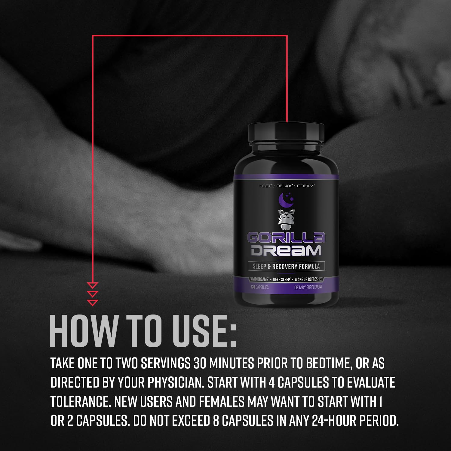 Gorilla Mind Dream Sleep Supplement - Rest & Recovery

