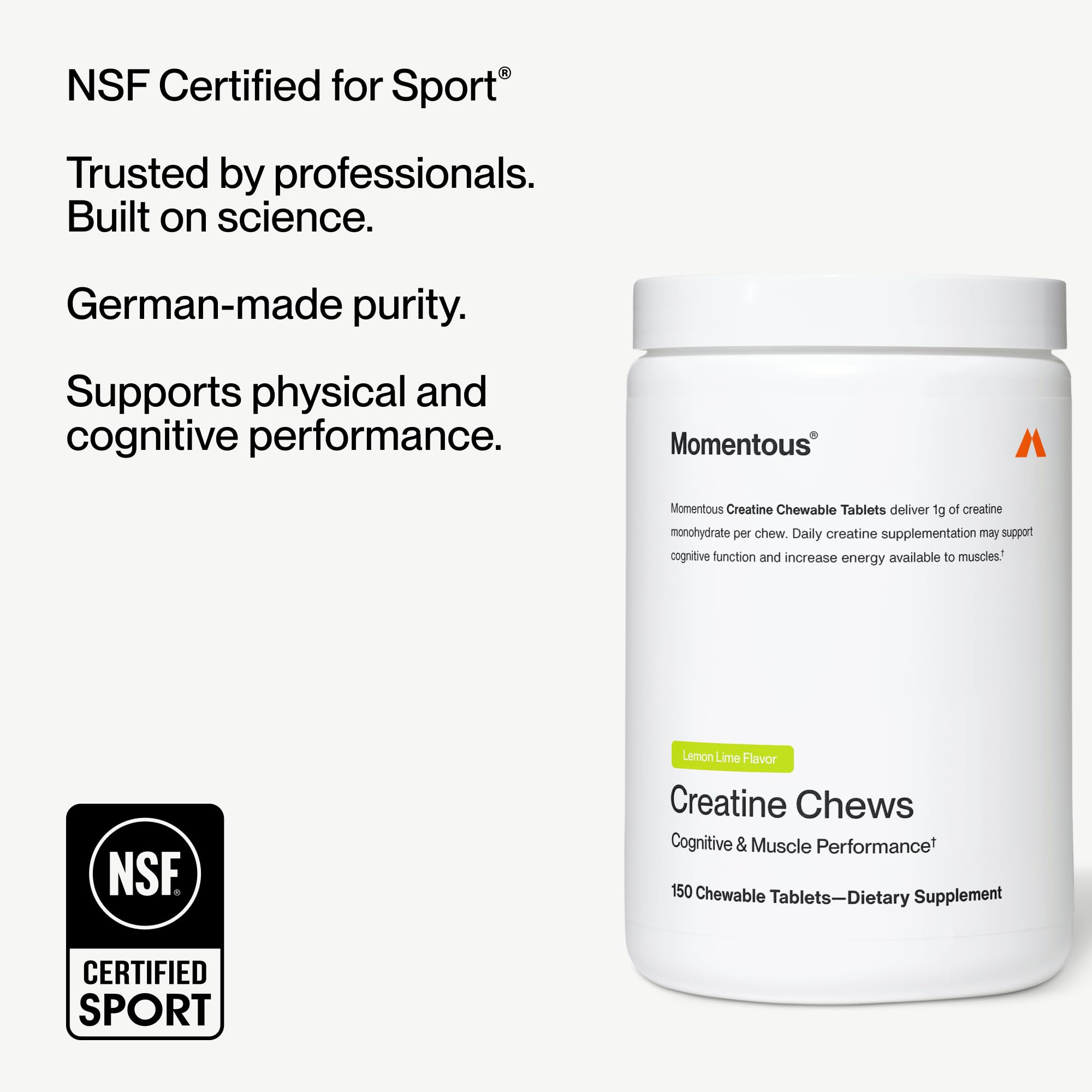 Momentous Creatine Chews - Creatine Monohydrate for Strength

