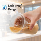 Clear Plastic Cups with Lids and Straws | Leak-Proof PET

