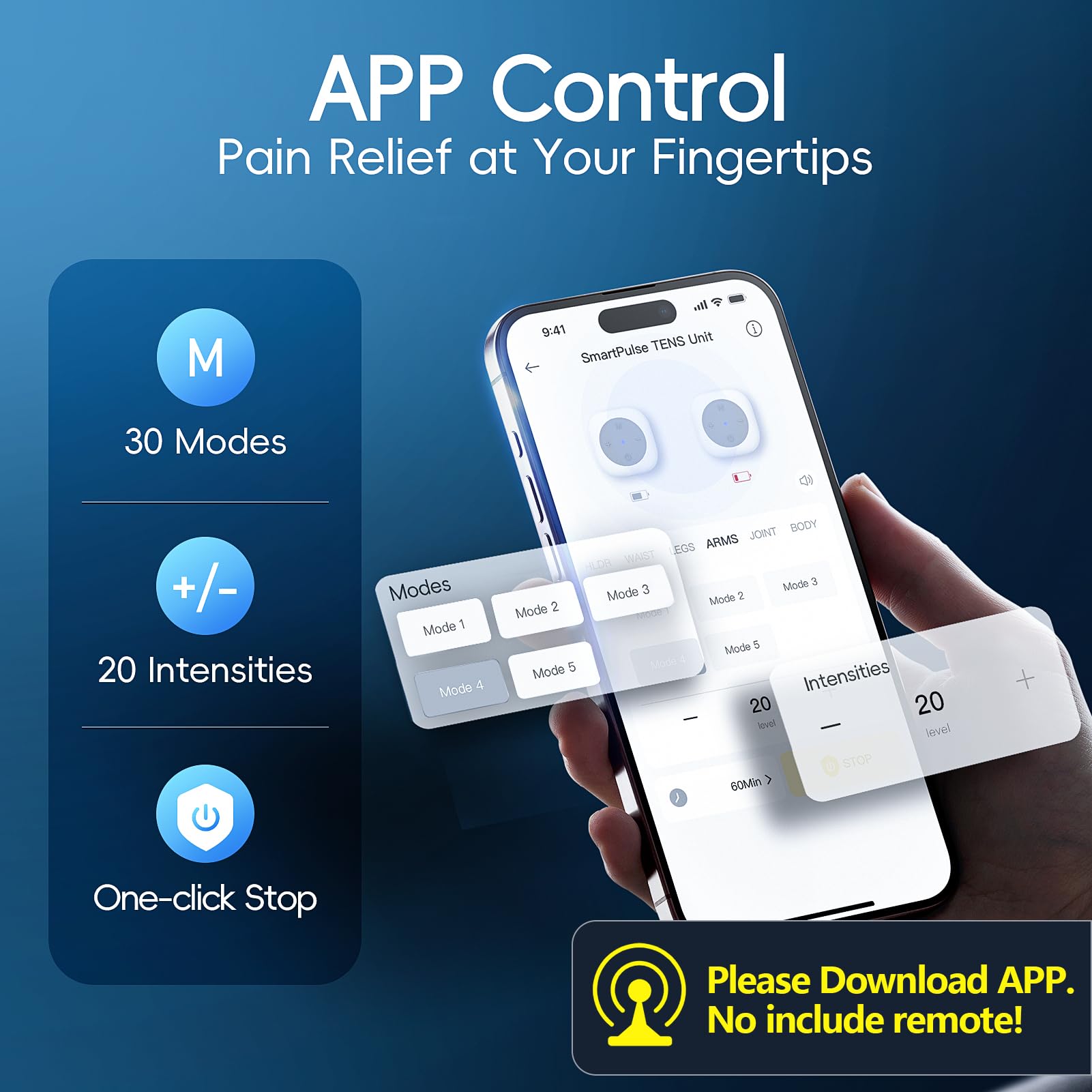 Comfytemp Wireless TENS Unit | Cordless Muscle Stimulator

