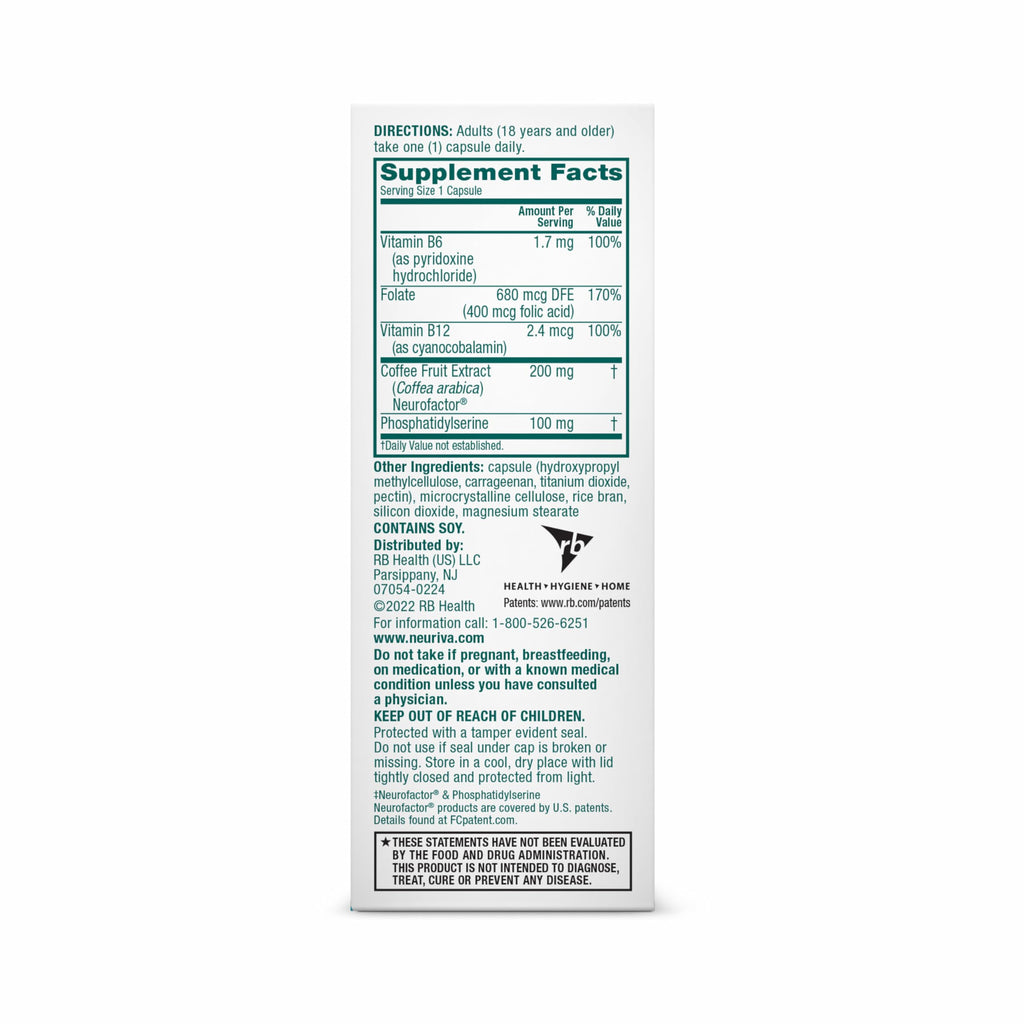 Neuriva Brain Support for Memory & Focus with Neurofactor


