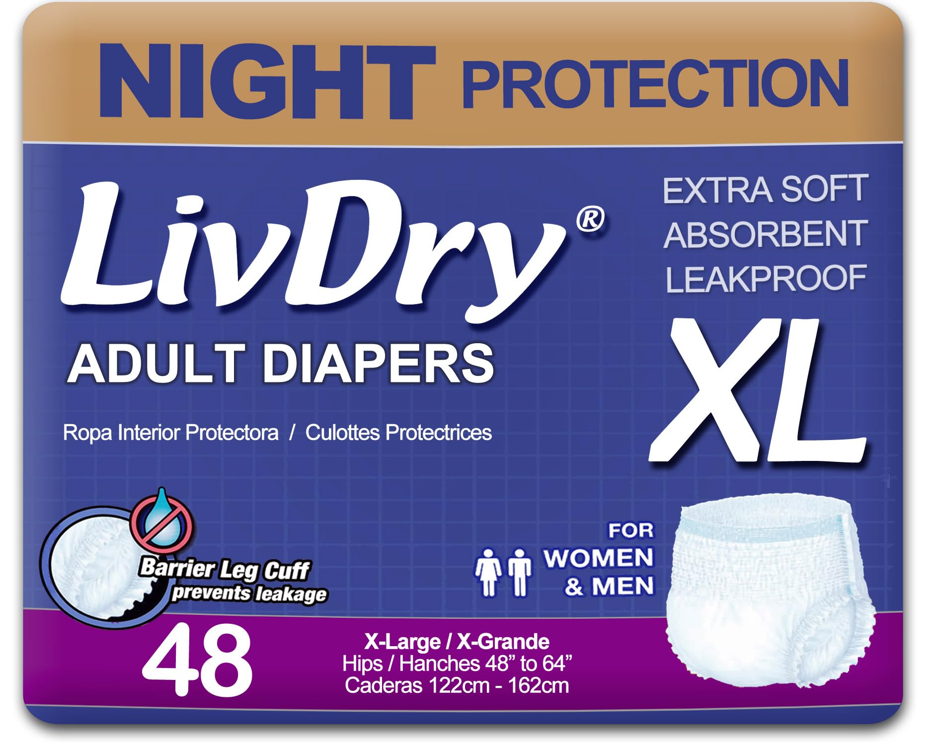 LivDry Adult Incontinence Underwear | Leak Protection

