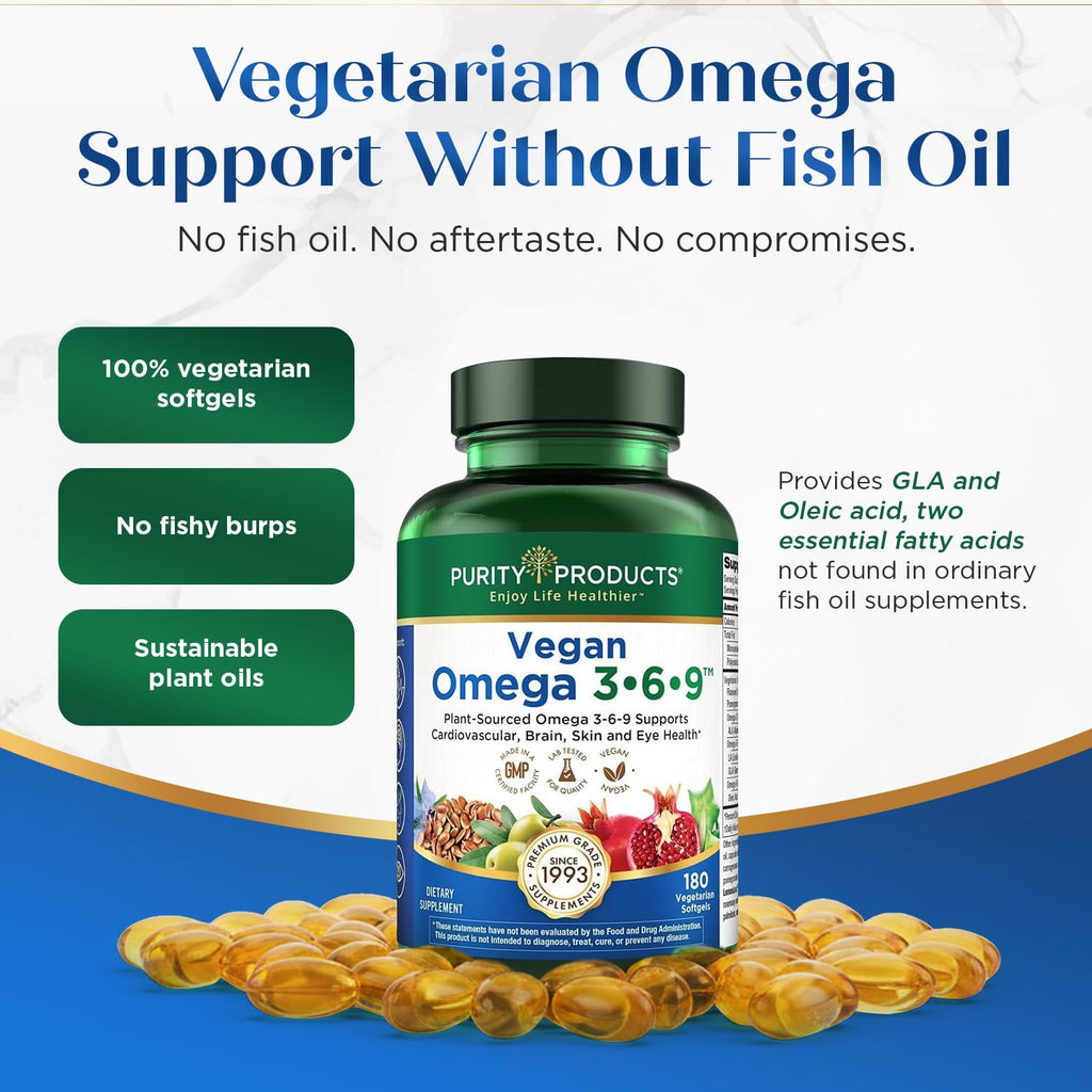 Purity Vegan Omega Three Six Nine Five-in-One Fatty Acids

