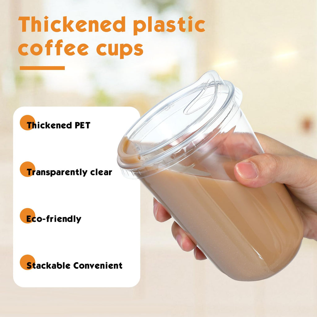 Baderke Disposable Cups with Sip Lids - Round Bottom

