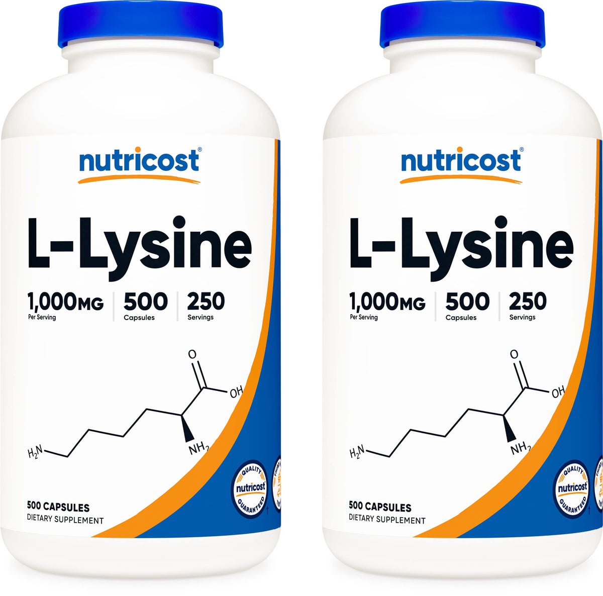 Nutricost L-Lysine Capsules - Gluten Free, Non-GMO