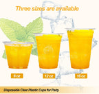 Clear Plastic Cups with Flat Lids by TashiBox

