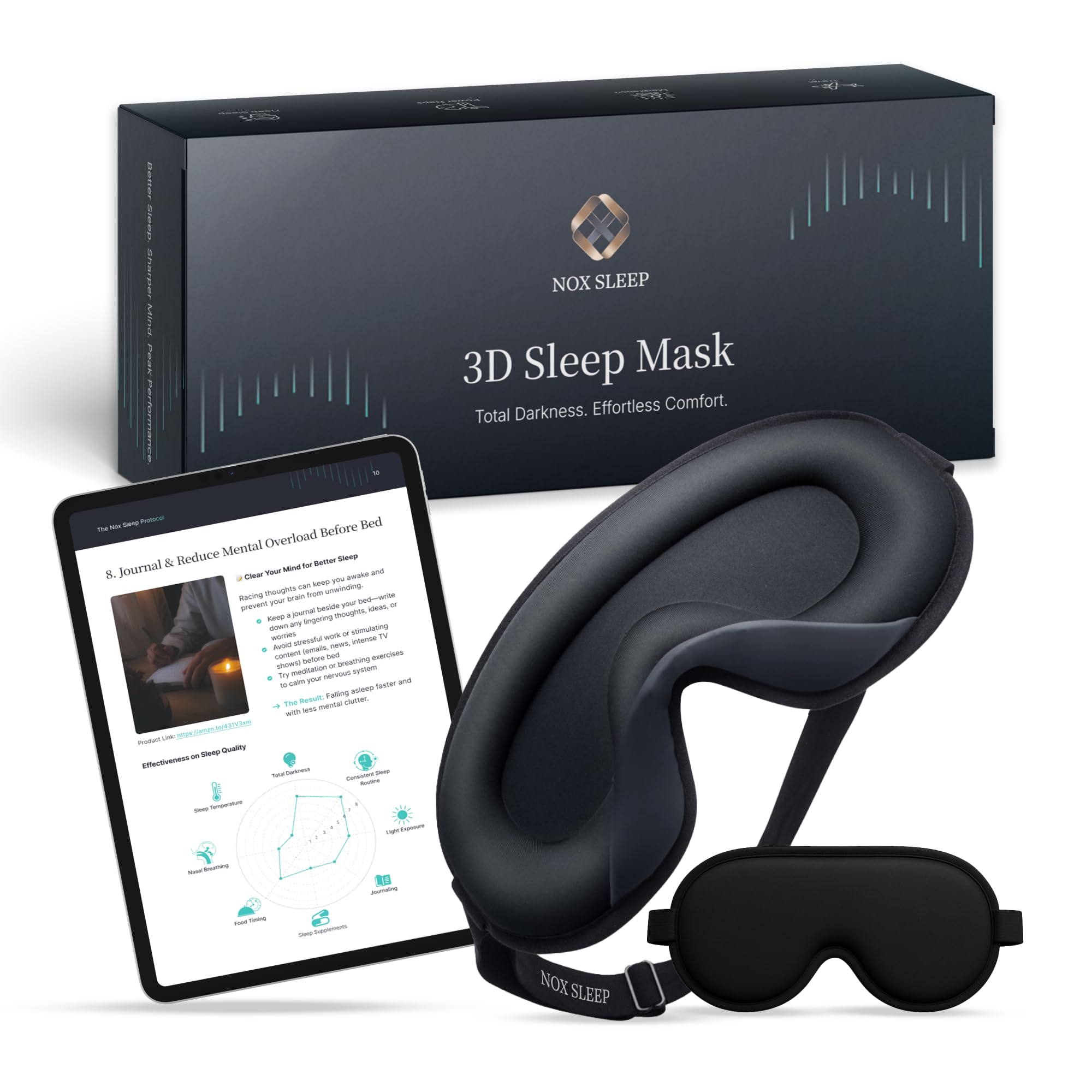 Nox Sleep 3D Ice Silk Sleep Mask – Light-Blocking Eye Cover

