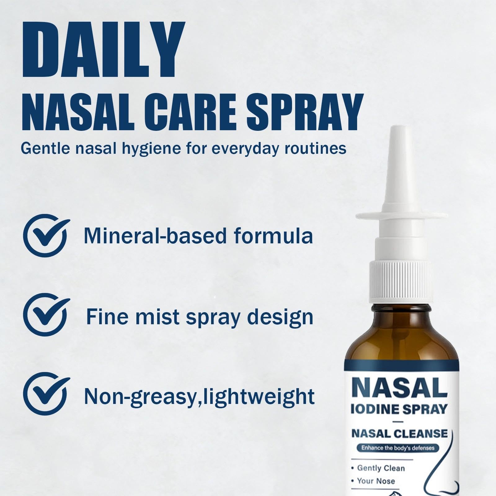 Nutramd Iodine Nasal Spray - Gentle Fine Mist for Daily Care

