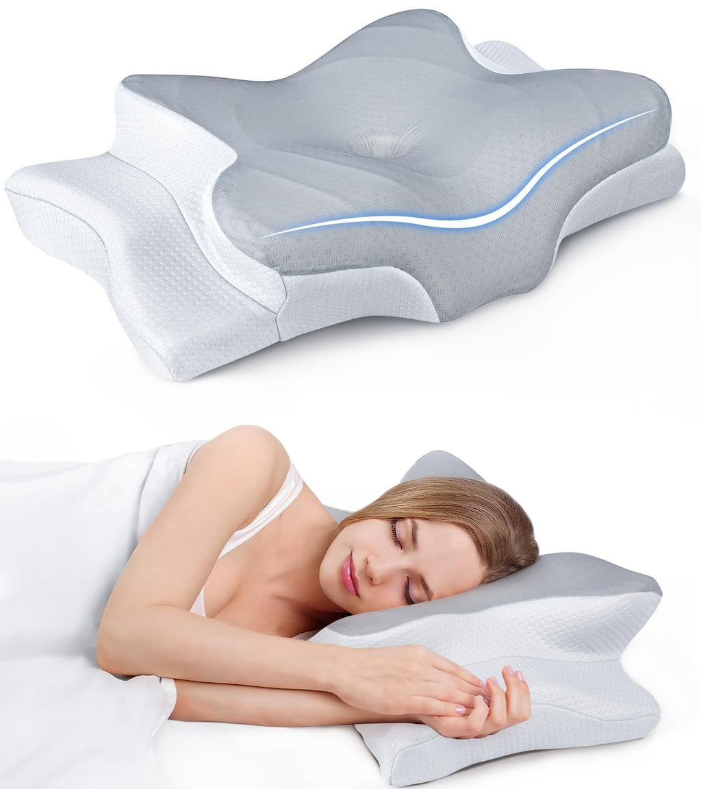 Cozyplayer Cooling Neck Support Pillow with Memory Foam

