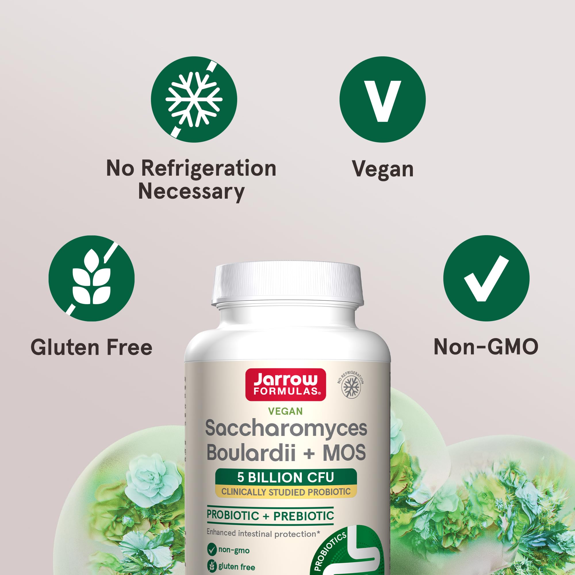 Probiotic Jarrow Formulas Saccharomyces boulardii + MOS

