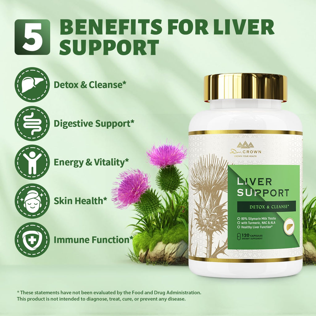 Milk Thistle Liver Support with NAC, Artichoke, Turmeric & Dandelion


