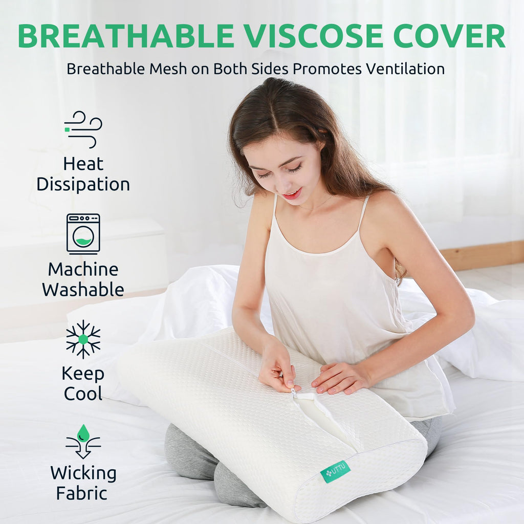 UTTU Cervical Pillow for Neck Pain Relief - Adjustable Foam

