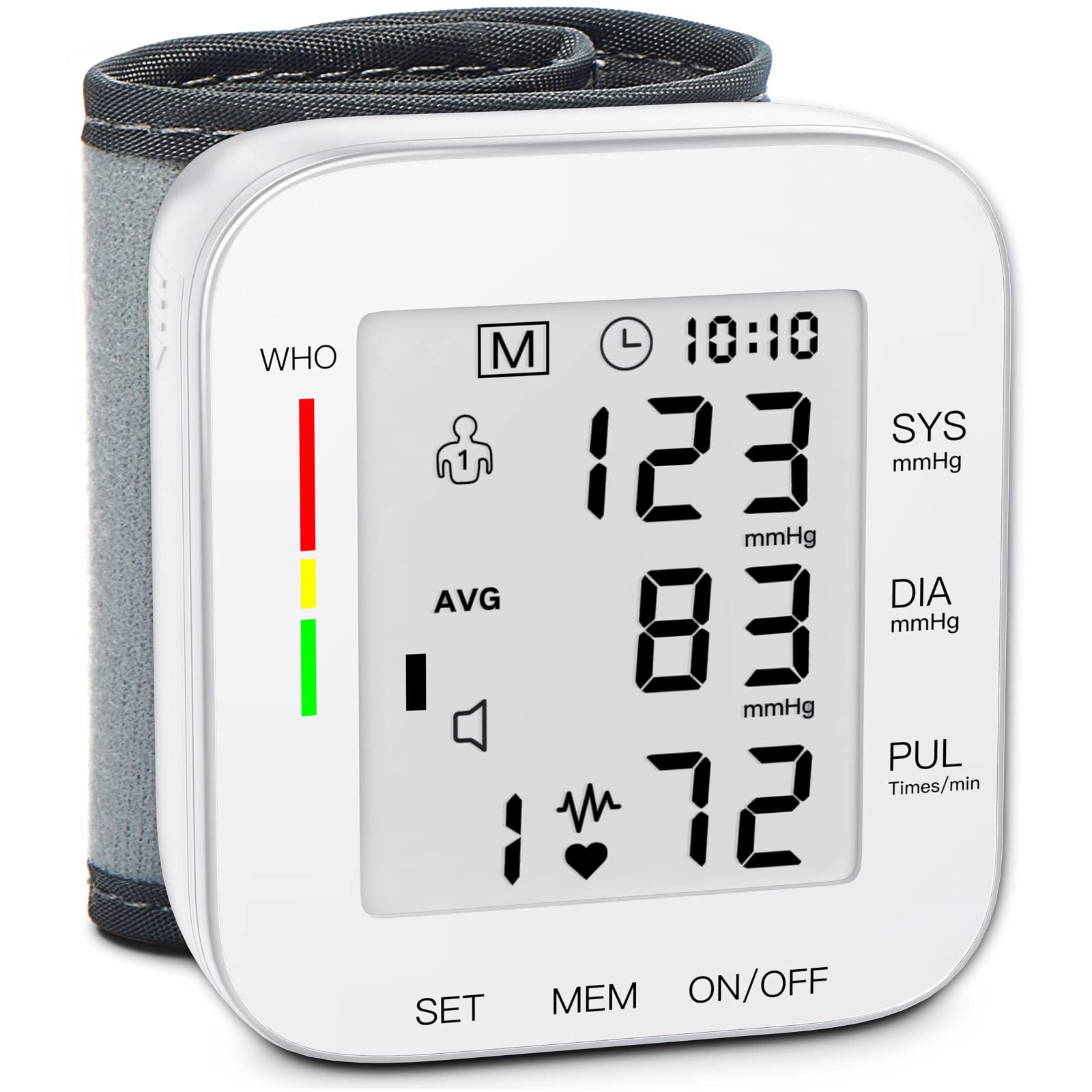 MMIZOO Wrist Blood Pressure Monitor with Large LCD Display

