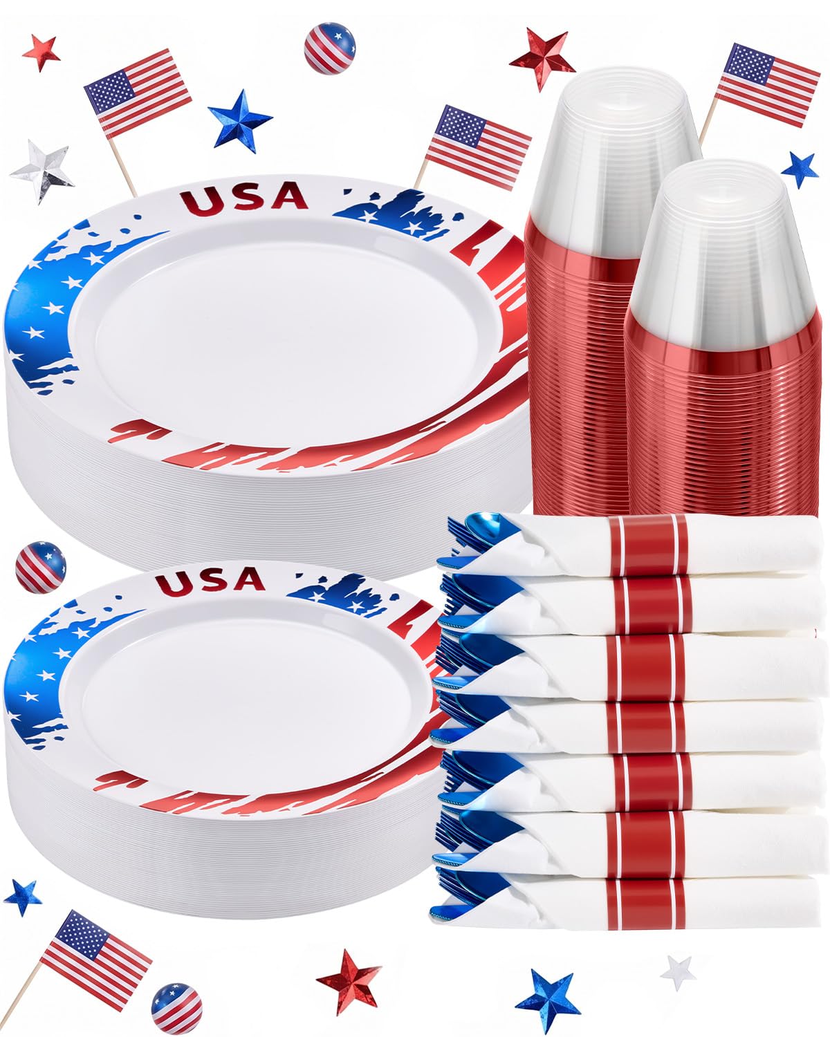 Plastic Dinnerware Set by Goodluck for Parties